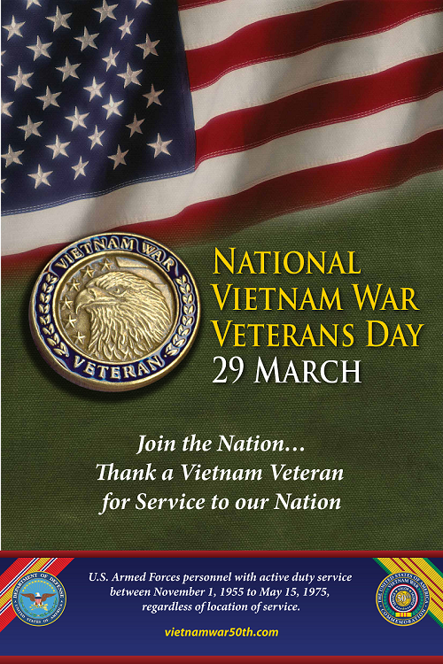 Vietnam Veterans Day Poster with Lapel Pin