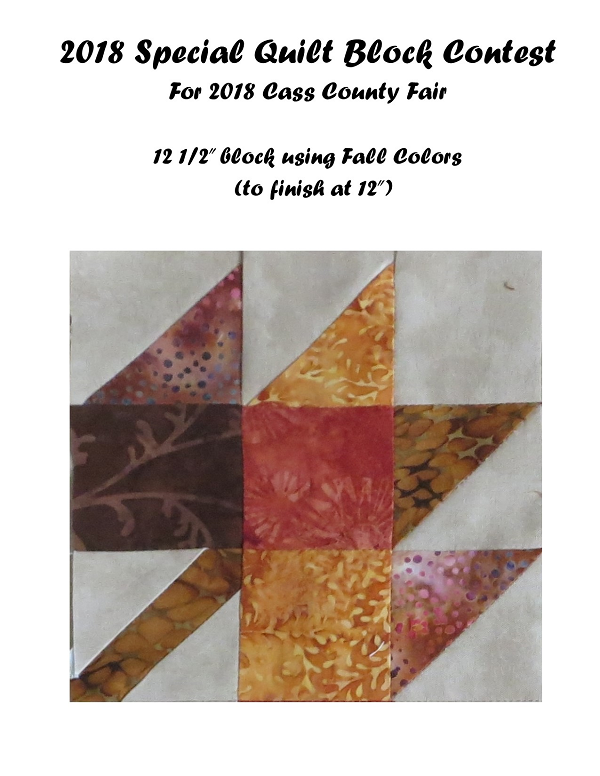 2018 Special Quilt Block rules