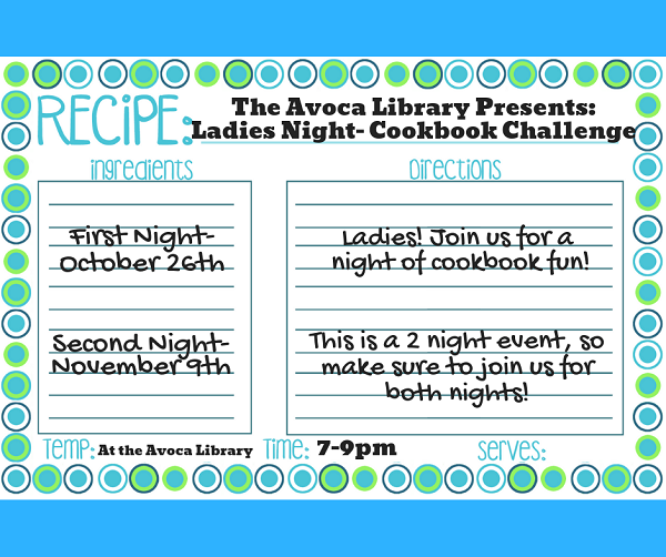 ladies night cookbook