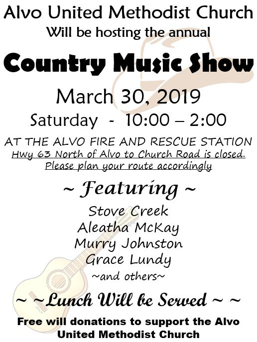 Alvo Country Music Show Flier
