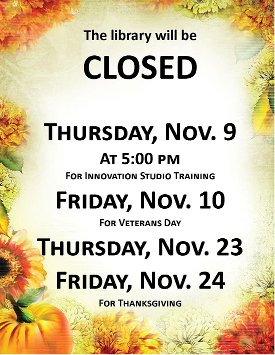 Library Closed 2017